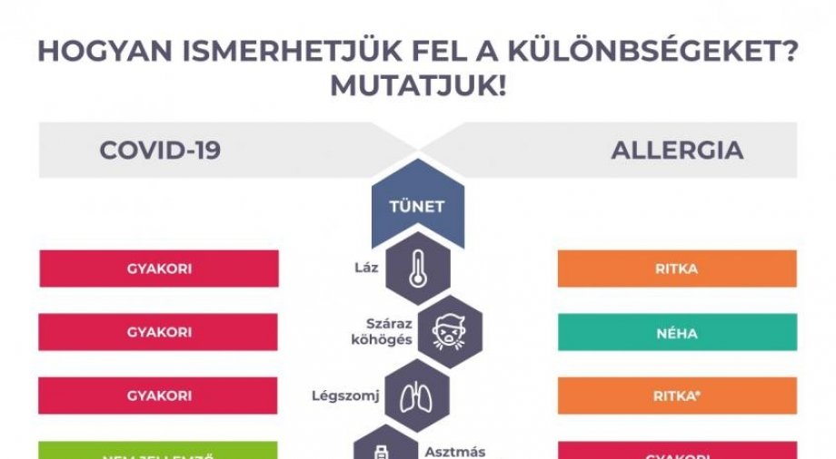 Koronavírus/Pollenhelyzet - A jellemző tünetekről tett közzé tájékoztatást az NNK